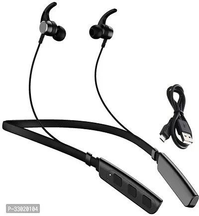 New WeRock B235 Wireless Neckband with Mic Powerful Stereo Sound Quality BT Headset W13 Bluetooth Headset (Black, In the Ear)-thumb0