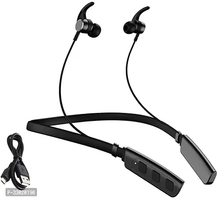 New WeRock B235 Wireless Neckband with Mic Powerful Stereo Sound Quality BT Headset W7 Bluetooth Headset (Black, In the Ear)-thumb0