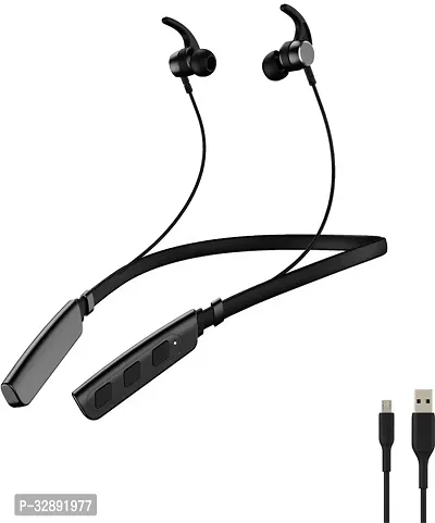 WeRock B235 Wireless Neckband with Mic Powerful Stereo Sound Quality BT Headset W20 Bluetooth Headset (Black, In the Ear)-thumb0