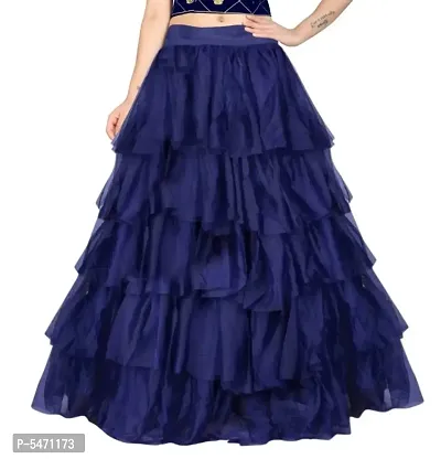 Fancy Net Maxi Length Skirt for Women-thumb0