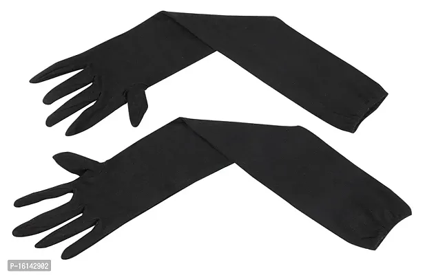 Buy Cotson Cotton Sunburn Sunlight Protection Driving Full Hand Arm Gloves  For Women And Men