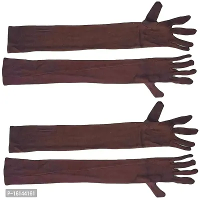 Buy Cotson Cotton Sunburn Sunlight Protection Driving Full Hand Arm Gloves  For Women And Men