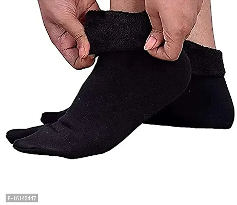 Buy CotsoN Women's Soft and Warm Cozy Super Hot Fully Stretchable Velvet  Fleece Ankle Socks With Thumb (Black, Free Size) -3 Pair Online In India At  Discounted Prices