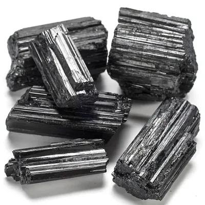 Black Tourmaline Stone 500gm Gems Stone for Protection Against Negative Energy, Home Decoration and Vastu Correction (500 Gm)