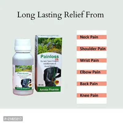 Amvia Pharma | Painloss Oil 60 Ml |  Painloss Relief Oil for Back Pain, Joint Pain, Low Back Pain  Body Pain-thumb5