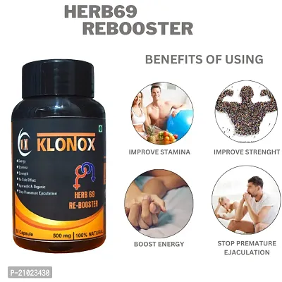 Klonox Herb 69 Re -Booster capsules in Ayurvedic |Stamina power | Ashvagandha | Shilajit-thumb0