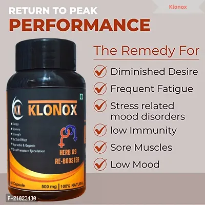 Klonox Herb 69 Re -Booster capsules in Ayurvedic |Stamina power | Ashvagandha | Shilajit-thumb3