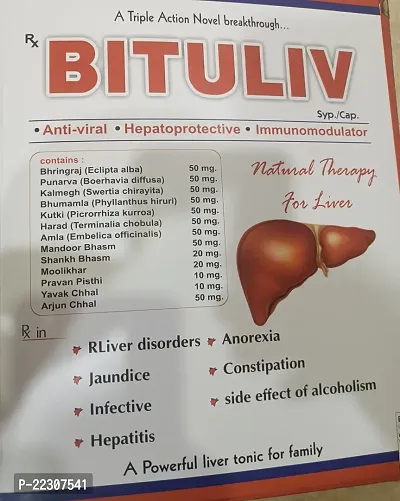 Amvia Pharma Bitu-Liv Syrup 200ml - Natural Therapy for Liver Health | Hepatoprotective-thumb3