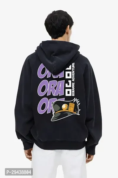 Mens Black Gojo Graphic Print Oversized Hoodie