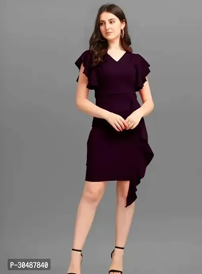 Trendy Stylish Crepe Dress for Women-thumb0