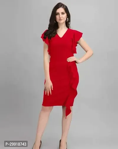 Trendy Stylish Crepe Dress for Women-thumb0