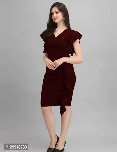 Trendy Stylish Crepe Dress for Women-thumb0