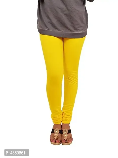 Craftmyntra Women's Cotton Yellow Legging-thumb0