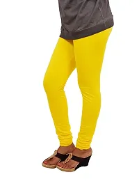 Craftmyntra Women's Cotton Yellow Legging-thumb1