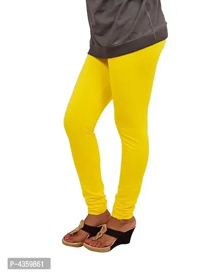 Craftmyntra Women's Cotton Yellow Legging-thumb2