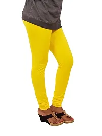 Craftmyntra Women's Cotton Yellow Legging-thumb2