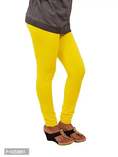 Craftmyntra Women's Cotton Yellow Legging-thumb3
