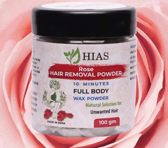 DILLION ROSE Full Body Organics Herbal Wax Powder for Hair Removal, 15 min Instant Painless Natural Waxing Powder All Types of Hair Skin Hands Legs Underarms Bikini (100 gm, ROSE)