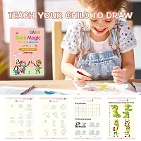 Practice Copybook, (4 Book + 10 Refill) Number Tracing Book for Preschoolers with Pen, Magic Calligraphy Copybook Set Practical Reusable Writing Tool Simple Hand Lettering-thumb1