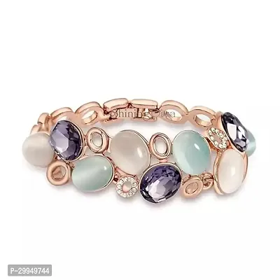 Fancy Multicoloured Brass Bracelet For Women And Girl-thumb0