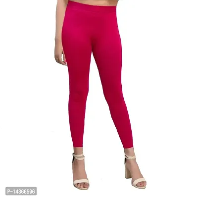 Buy Yogi Ankle Length Cotton with Lycra Leggings for Women and Girls(Dark  Pink, Medium) 1 Pack Online In India At Discounted Prices