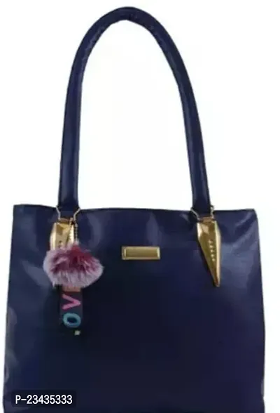 Stylish Blue PU Handbag For Women