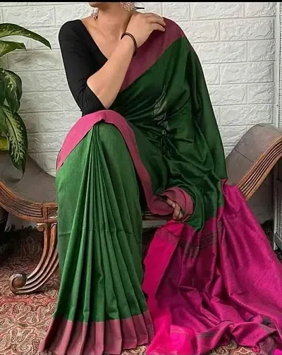 Latest Attractive Khadi Silk Saree with Blouse Piece