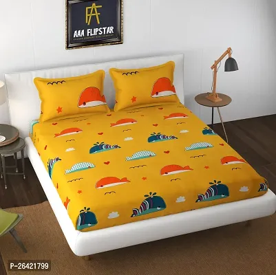 Classic Printed Double Bedsheet with Pillow Cover
