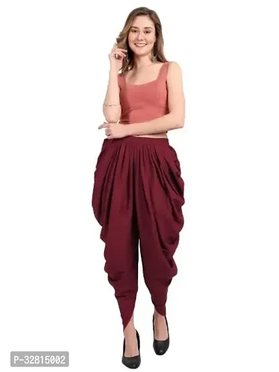 Fabulous Maroon  Viscose Rayon Solid Salwars For Women-thumb5