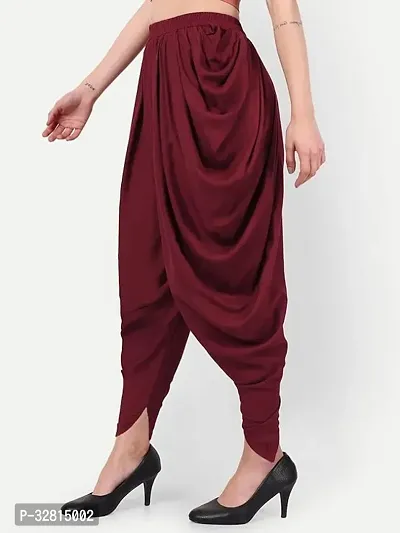 Fabulous Maroon  Viscose Rayon Solid Salwars For Women-thumb4