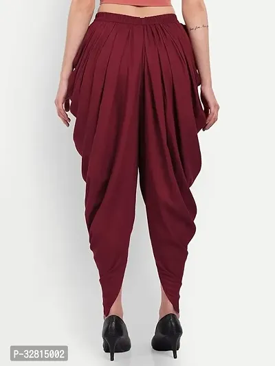 Fabulous Maroon  Viscose Rayon Solid Salwars For Women-thumb2