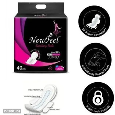 NewFeel Secure Night Sanitary Napkins for Women, Pack of 40 Pad-thumb0