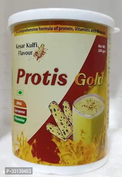 Protein Powder With Vitamin Mineral For Energy Nutrition Weight Gain Muscle Growth Weakness Recovery Health  Kesar Kulfi  200Gm-thumb0