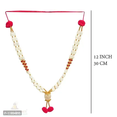 Golden Moti Haar Necklace for MURTI !! Mala Garland For God Idols !! HAR for DIETY !! Ganpati Kanthi !! Ganpati Mala !! Mala for Photo Frame !! Kanthi Har !! Deity Ornament-thumb3