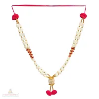 Golden Moti Haar Necklace for MURTI !! Mala Garland For God Idols !! HAR for DIETY !! Ganpati Kanthi !! Ganpati Mala !! Mala for Photo Frame !! Kanthi Har !! Deity Ornament-thumb1