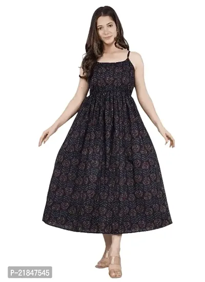 Royal Marque Women's A-line Full-Long Dress | Women's Skater Dress | Gown for Women | Ethnic Wear | Ethnic Wear for Diwali (XX-Large) Black