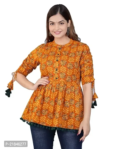 FabRasiya Women's Cotton Floral Print Regular Wear Top