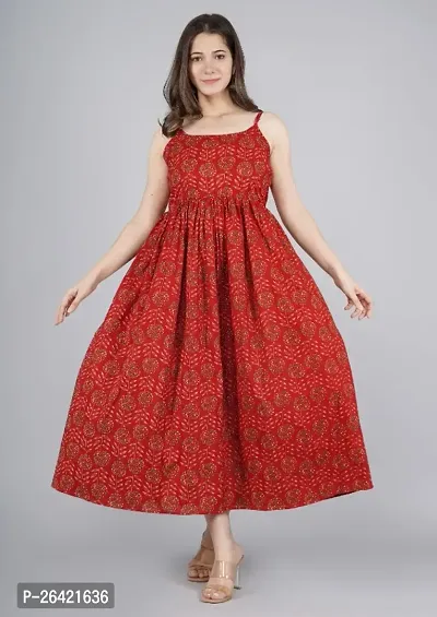 Fancy Rayon Printed Dress For Women-thumb0