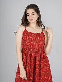 Fancy Rayon Printed Dress For Women-thumb1