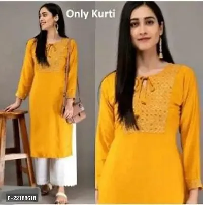 Stylish Rayon Stitched Kurta For Women-thumb0