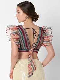 Classic Organza Striped Blouses for Women-thumb2