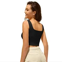 Women Stylish Solid Crop Top-thumb2