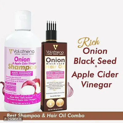 Onion Apple Cider Shampoo 300+ Black Seed hair oil 100 ml