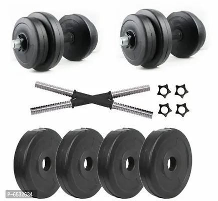 GYM INSANE 10 KG Weight Plate 14 inches dumbbell rod home gym workout kit for men and women.-thumb0