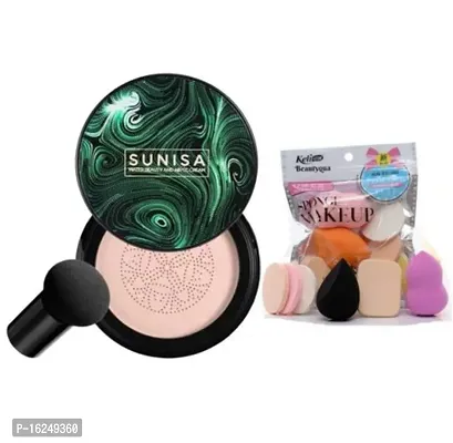 Korean Makeup Foundation Sunisa Cream With Family pack Blender Puff 20g set of 2