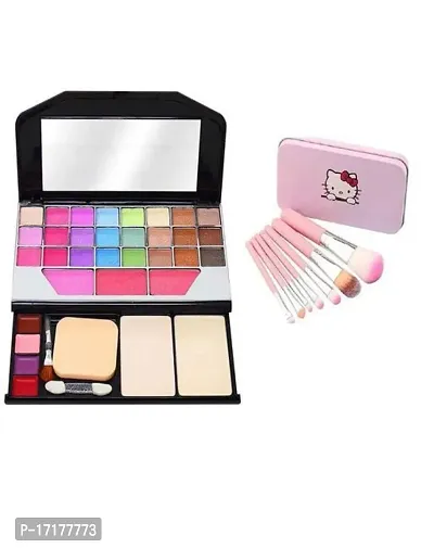 TYA 6155 Eyeshadow with 7pcs Hello Kitty makeup brushes.