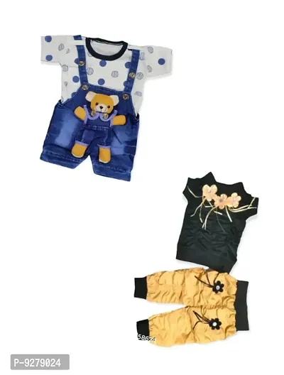 Buy CHILDKRAFT Baby Girls Pinafore Denim Dress With T-Shirt_(Denim)_(Size-2/3  Yrs)-5555 at Amazon.in