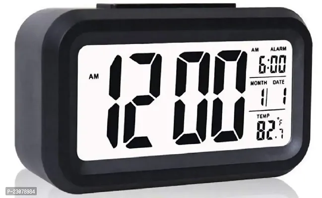 Premium Quality Plastic Digital Alarm Clock With Automatic Sensor, Date And Temperature