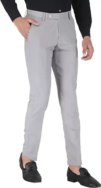 Stylish Cotton Blend Formal Trousers For Men-thumb3