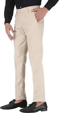 Stylish Cotton Blend Formal Trousers For Men-thumb2
